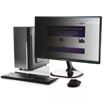 Blickschutzfilter QOLTEC 51059 für 23,8 Zoll (60,5 cm) Monitor, 527 x 296,9 mm, transparent