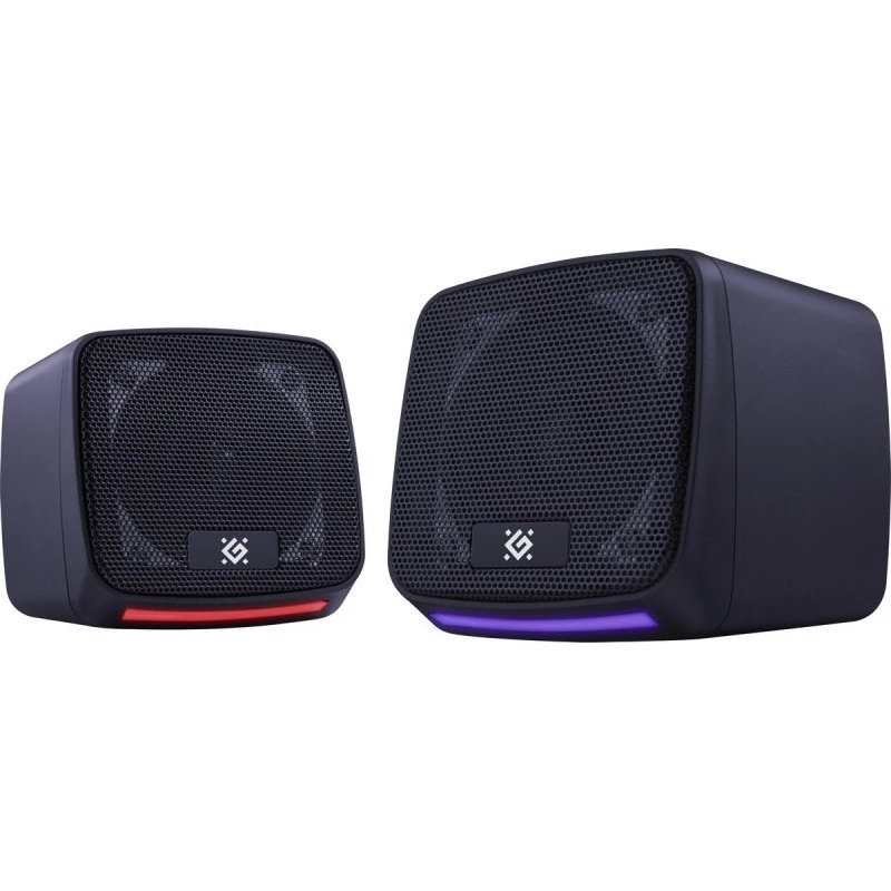 Defender J3 2.0 PC-Lautsprecher, 6 W, LED, USB-Stromversorgung, AUX, 90–20000 Hz, Schwarz