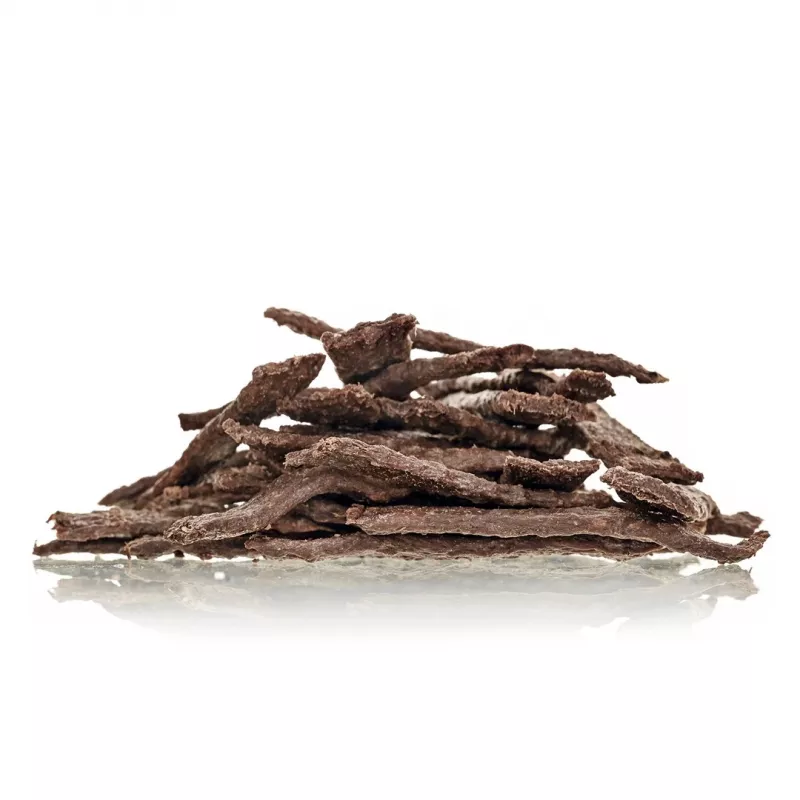 Hundeleckerlis PETITTO Monoprotein Beef Strips 400 g — Monoprotein-Hypoallergen-Rindersnack für ausgewachsene Hunde