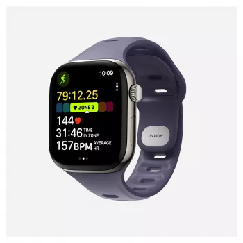 Band Nomad Tempo Band Lila Gummi, kompatibel mit Smartwatch, 18 mm Breite, Handgelenk 135–175 mm