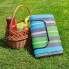 Picknickdecke PROMIS KP200PZ, grüne Streifen, 200 x 150 cm