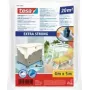 Tesa 56652 Extra starkes Abdecktuch, 4 x 5 m, Transparent