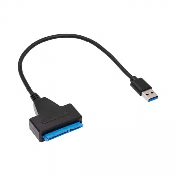 Akyga AK-CA-86 SATA auf USB-A 3.0 Adapterkabel für 2,5-Zoll-Laufwerke, 0,3 m, Schwarz