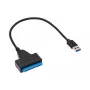 Akyga AK-CA-86 SATA auf USB-A 3.0 Adapterkabel für 2,5-Zoll-Laufwerke, 0,3 m, Schwarz