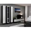 Cama Wohnzimmer-Schrankset VIGO 2 schwarz/weiß glänzend