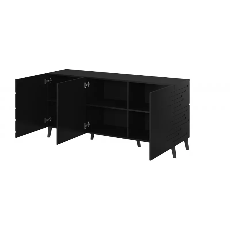 Cama Meble NOVA Kommode 155x40x72 cm, schwarz matt