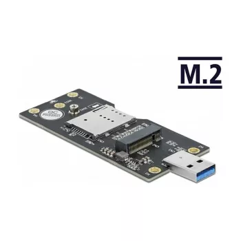 Delock 63166 USB 3.0 Typ-A auf M.2 Key B Konverter mit SIM-Steckplatz