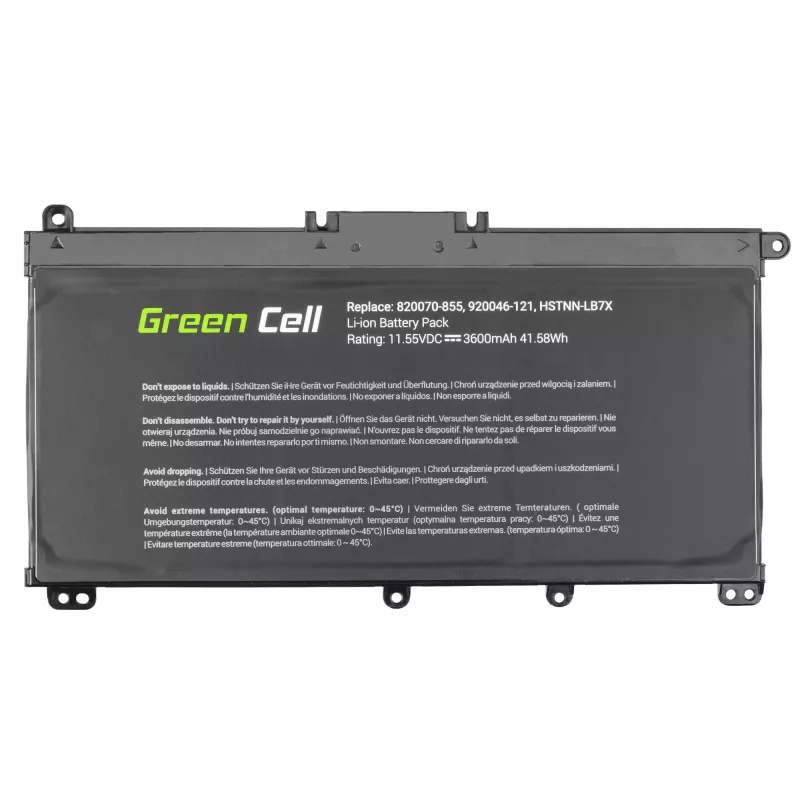 Battery Green Cell HP145 für HP Pavilion (LiPo 3600 mAh, 11,55 V, schwarz)