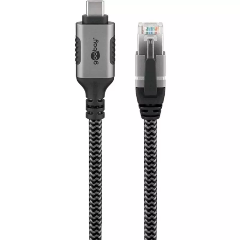 Goobay 70753 USB-C to RJ45 Ethernet CAT 6 Kabel for Stable Wired Internet Connection with Router/Modem/Network Switch/Replaces USB to RJ45 Adapter / 1