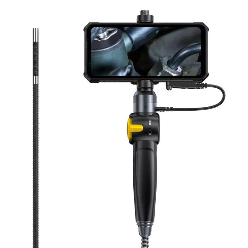 Ulefone uSmart E03 UF-EC03 Endoskopkamera, 1280x720 HD, in zwei Richtungen um 180° lenkbare Sonde, 6 LEDs, IP67, 1 m halbstarres Kabel