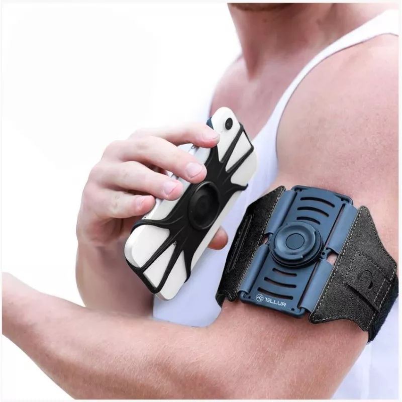 Tellur A100 Sport-Armband für Smartphones, schwarz, verstellbar, Universalgröße