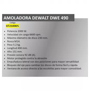 DeWALT DWE490-QS Winkelschleifer, 230 mm, 2000 W