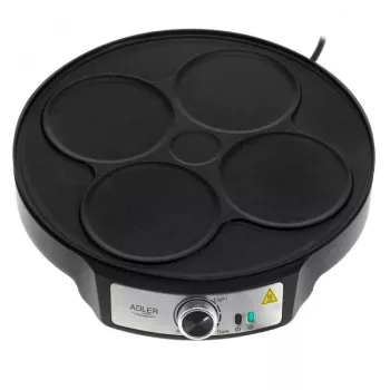 Adler AD 3093 2-in-1 doppelseitiger elektrischer Crêpe-Maker, 1600 W, Schwarz