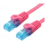 LOGON TCU55U100M Netzwerk-Patchkabel Cat5e U/UTP (UTP), 10 m, Magenta
