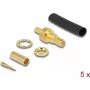 Delock 90041 RF-Anschluss SMB weiblich Bulkhead, Koax (Packung mit 5)