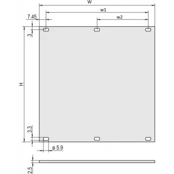 SCHROFF PART.FRONT PANEL 2U 28HP AN/CR - Rack-Zubehör (30847458)