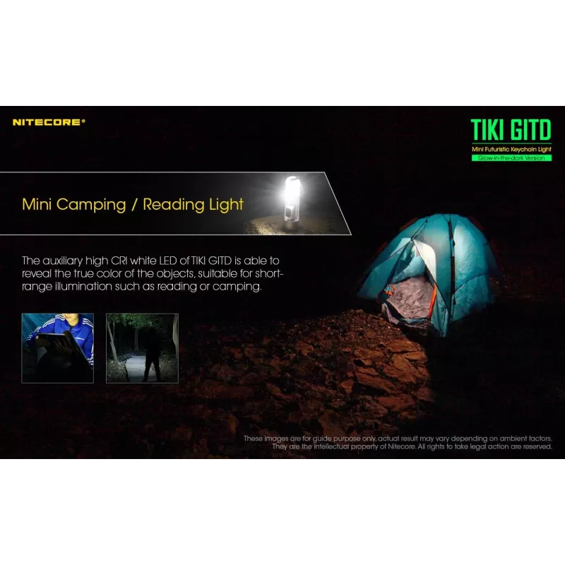 Nitecore TIKI GITD Taschenlampe, T-Serie, 300 Lumen