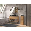 Top E Shop NEL V DDS ARTISAN Badezimmer-Aufbewahrungsschrank, Eiche