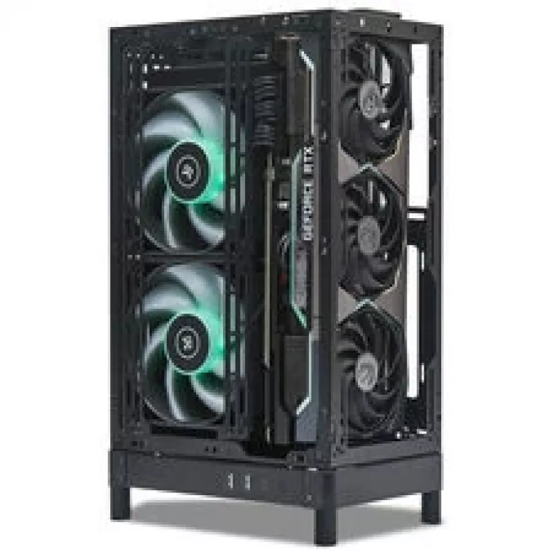 Mini ITX/ATX PC-Gehäuse ssupd Meshroom D (CS-MRD-BK-1) — kompaktes schwarzes Gehäuse mit Mesh-Panels