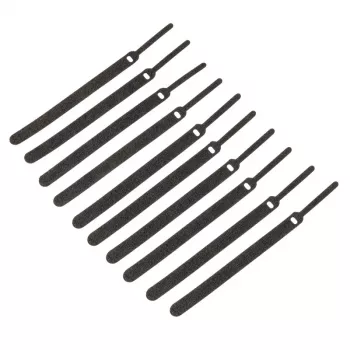 Kabelklett-Set Kolink KL-VCT-150 — 10 Stück wiederverwendbare Klettbänder, schwarz