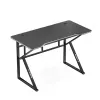 Gaming-Schreibtisch huzaro Hero 1.6 Schwarz — gerader Tisch aus MDF/Carbon 1200×600×750 mm, Metallgestell