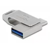 USB-Stick DeLOCK 64 GB USB-C Type-A drehbar Metallgehäuse
