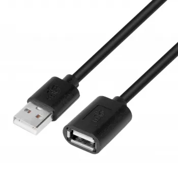 USB-Verlängerungskabel AM-AF 1,8 m schwarz
