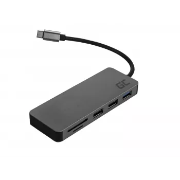 Green Cell AK50 - USB 3.2 Gen 1 (3.1 Gen 1) Type-C - USB 2.0 - USB 3.2 Gen 1 (3.1 Gen 1) Type-A - USB 3.2 Gen 1 (3.1 Gen 1) Type-C - MicroSD (TransFlash) - SD - Silber - Apple MacB