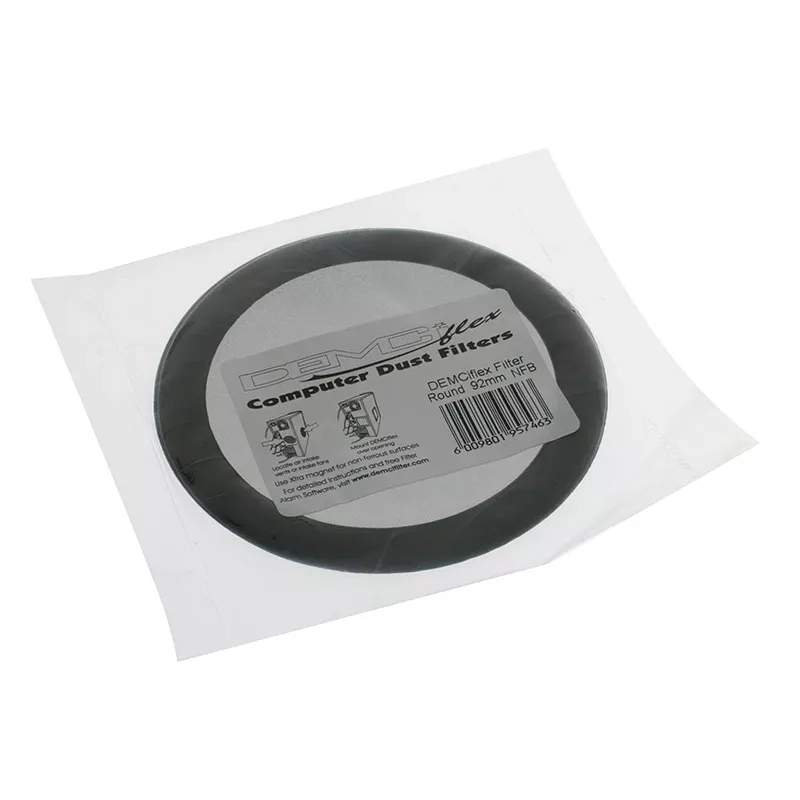 DEMCiflex DF0015 Staubfilter, 92 mm, rund, Schwarz/Schwarz
