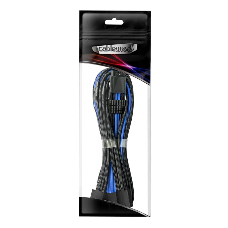 CableMod PRO ModMesh 12VHPWR auf 3x PCI-e Kabel, 45 cm, Schwarz/Blau