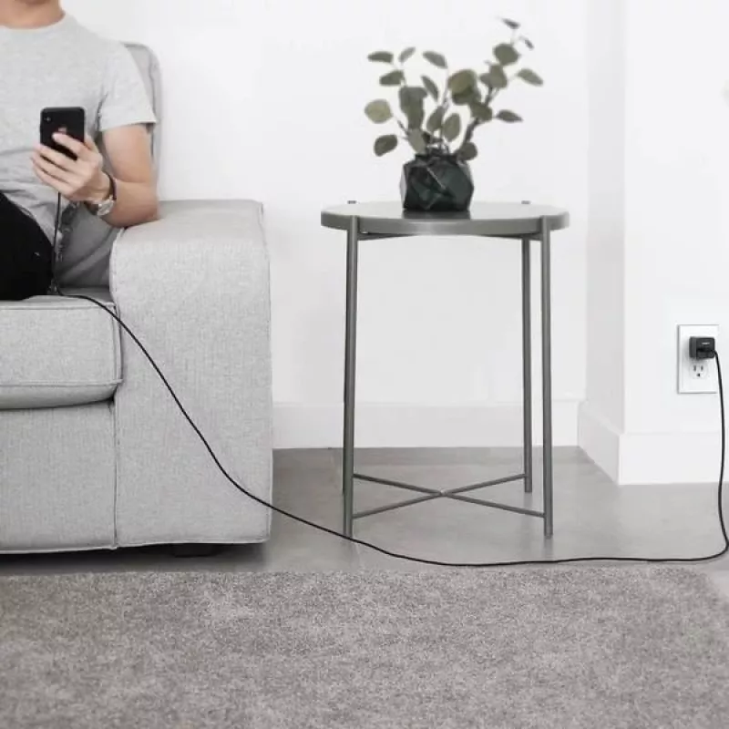 AUKEY CB-AL05 Lightning-auf-USB-A-MFi-Nylonkabel, 2 m, Schwarz