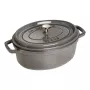 Ovale Kokotte aus Gusseisen Staub 29 cm, Graphitgrau