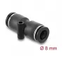DeLOCK 60743 Pneumatik-Steckverbinder 8 mm gerade mit Montageloch