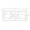 TV-Schrank Cama Meble SOHO 180x43x37 cm – cashmerefarbene Oberseite, schwarzer Rahmen