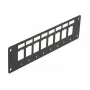 DeLOCK 86597 leeres Keystone-Patchpanel, 8 Ports, Aufputzmontage, schwarz