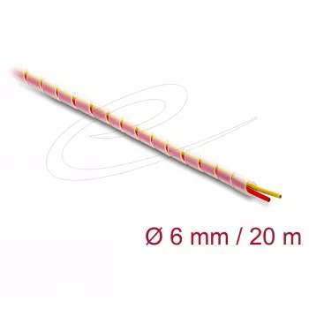 Delock 19013 Silikon-Spiralkabelschlauch, 6 mm Durchmesser, 20 m, transparent