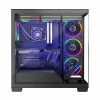 PC-Gehäuse MODECOM Volcano Stellar 5F ATX Midi Tower, gehärtetes Glas, 5 vorinstallierte Lüfter, USB‑C, unterstützt microATX/ATX, max. GPU 420 mm, CPU-Kühlerhöhe 175 mm