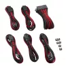 CableMod PRO ModMesh CM-PCAB-BKIT-NKKR-3PK-R Verlängerungskabel-Set, Schwarz/Rot