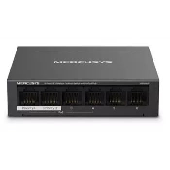 Mercusys 6-Port 10/100Mbps Desktop Switch mit 4-Port PoE+