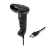 Qoltec 50866 1D CCD Laser-Barcodescanner, USB, schwarz