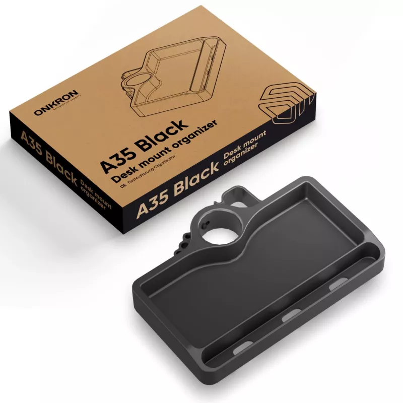 ONKRON A35 Regal, schwarz ABS-Kunststoff, 190×105 mm, 160 g