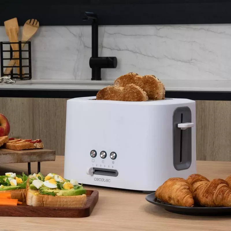 Toaster Toast&Taste 9000 Double Weiß (Weiß, 980 Watt, für 2 Scheiben Toast)