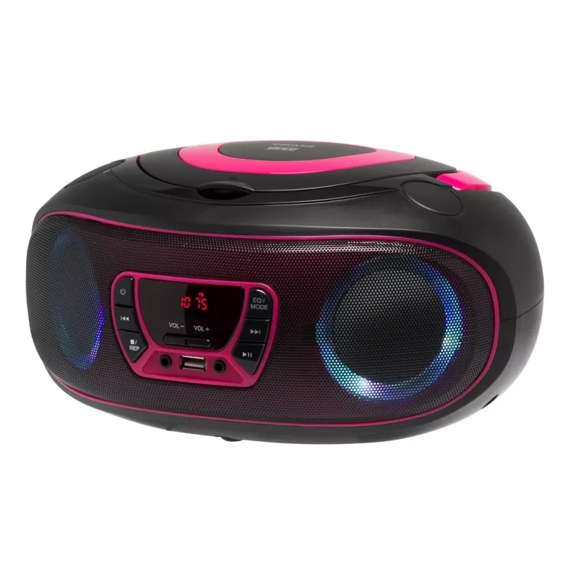 Denver TCL-212BT PINK CD-Player Tragbarer CD-Player Schwarz, Pink