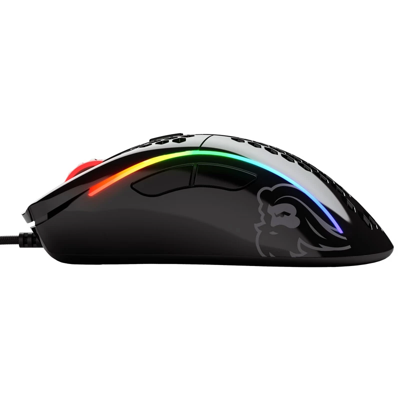 Glorious Model D Gaming-Maus - Schwarz, glänzend + Mauspad - XL