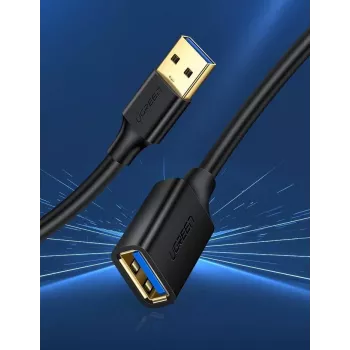 USB 3.0 Verlängerungskabel-Adapter UGREEN 10368B — USB-A Buchse auf USB-A Stecker, 1 m, schwarz
