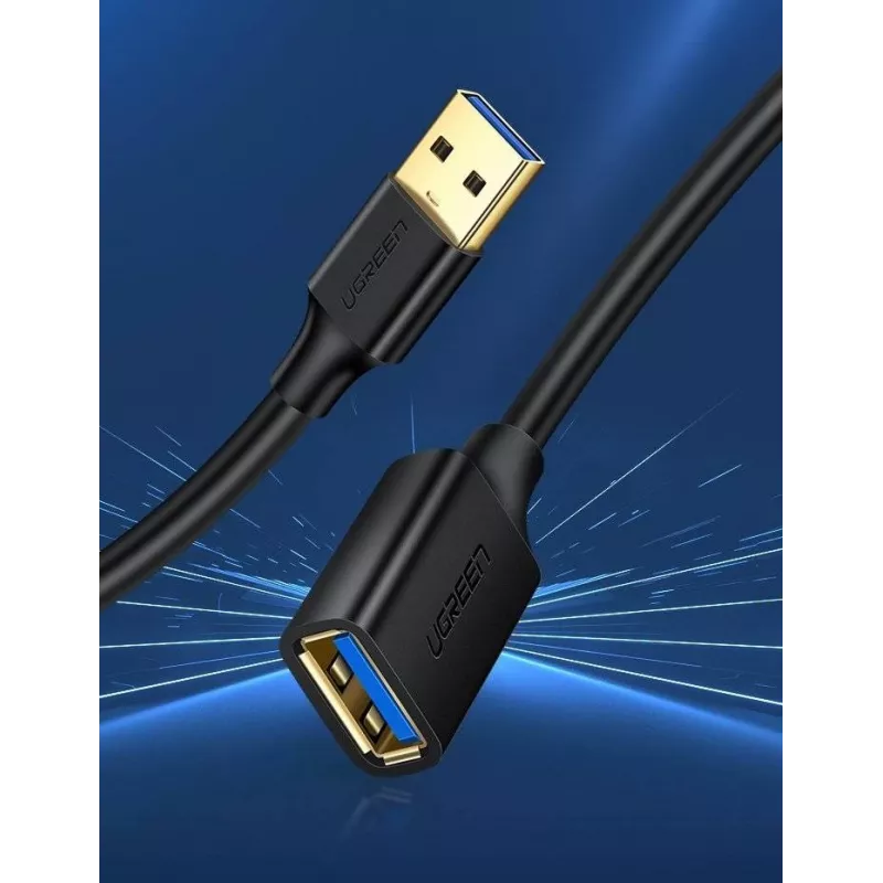 USB 3.0 Verlängerungskabel-Adapter UGREEN 10368B — USB-A Buchse auf USB-A Stecker, 1 m, schwarz