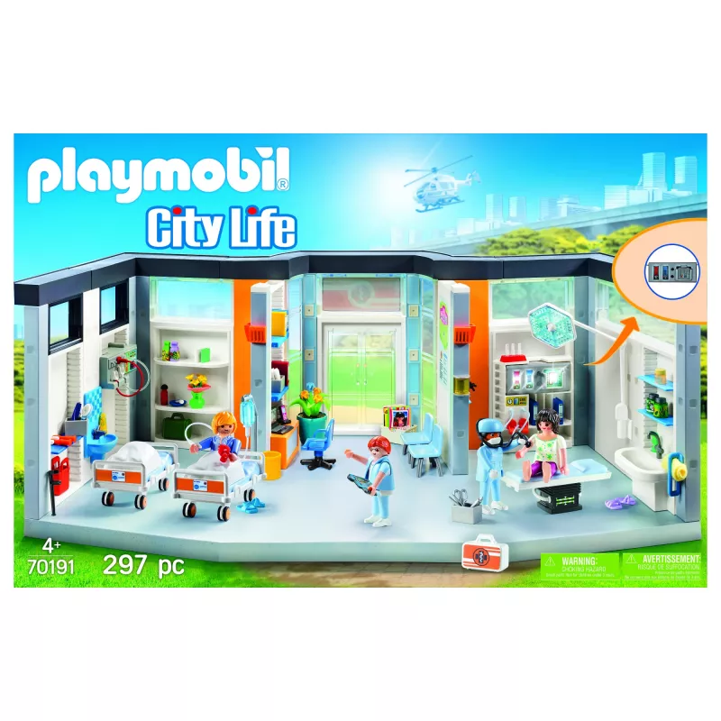Spielfigur Playmobil 70191 Eingerichteter Krankenhausflügel 297 Teile