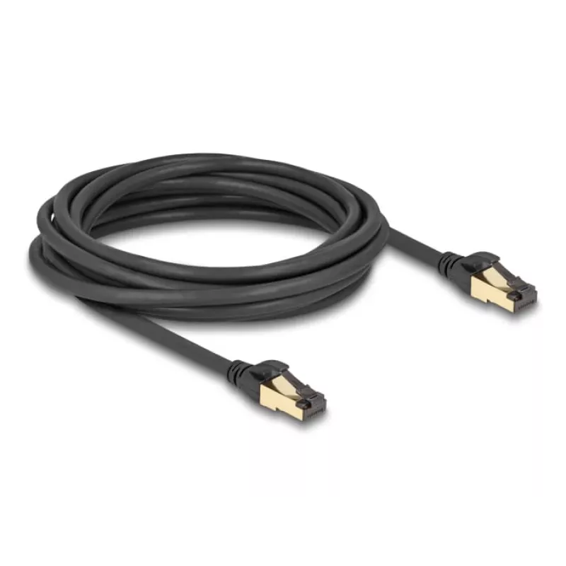 Netzwerkkabel DeLOCK RJ45 Cat.6A Stecker zu Stecker S/FTP 5m Schwarz