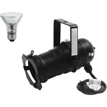 Eurolite Set: PAR-20 Spot, schwarz, mit PAR-20 230V SMD 6W E27 LED 3000K Lampe