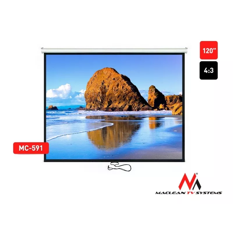 Projektionsleinwand Maclean MC-591 3,05 m (120 Zoll) 4:3